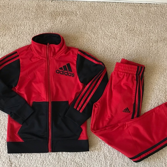 red adidas tracksuit